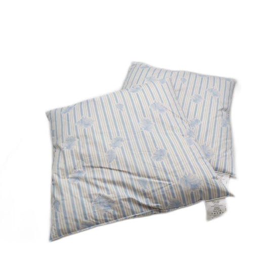 Blanrêve 2er-Set Kiss  von Antan Naturfedern 60 x 60 cm Weiß m blau  Streif ",