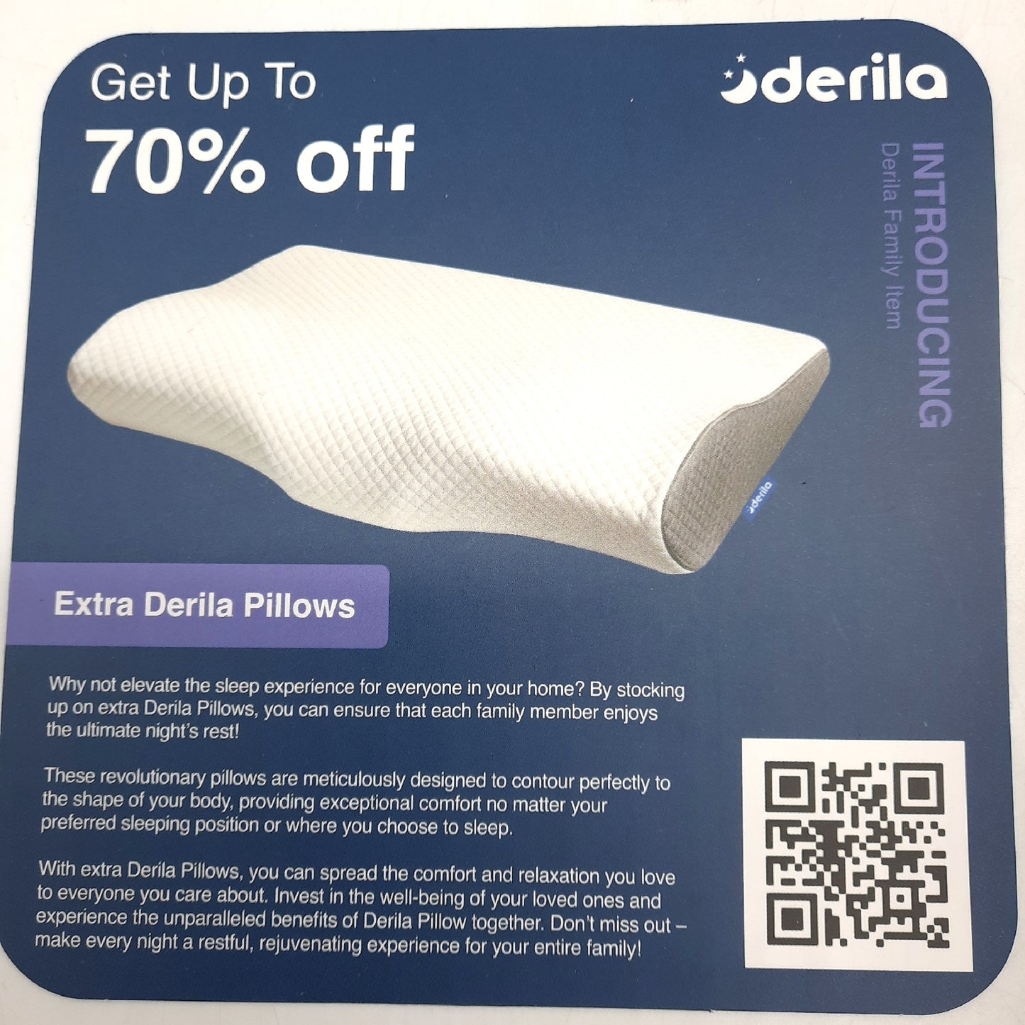 Derila Nackenkissen Kopfkissen Memory Foam Kissen Original. Ergonomisches