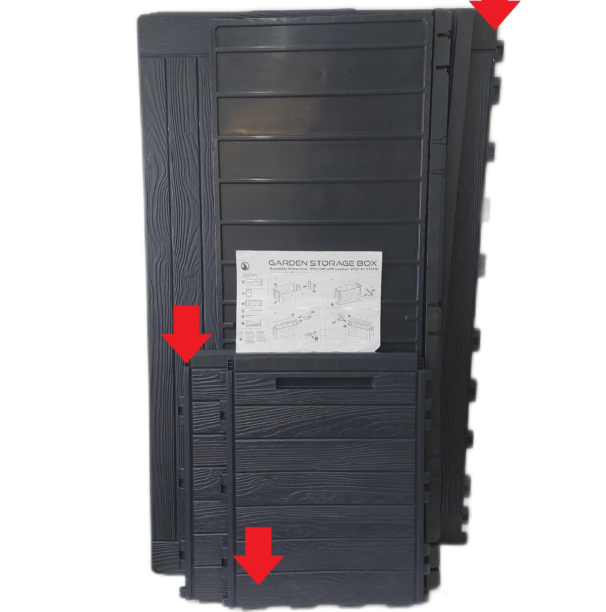 Aufbewahrungsbox Garten XL 280 Liter 116 x 44 x 55 cm mit