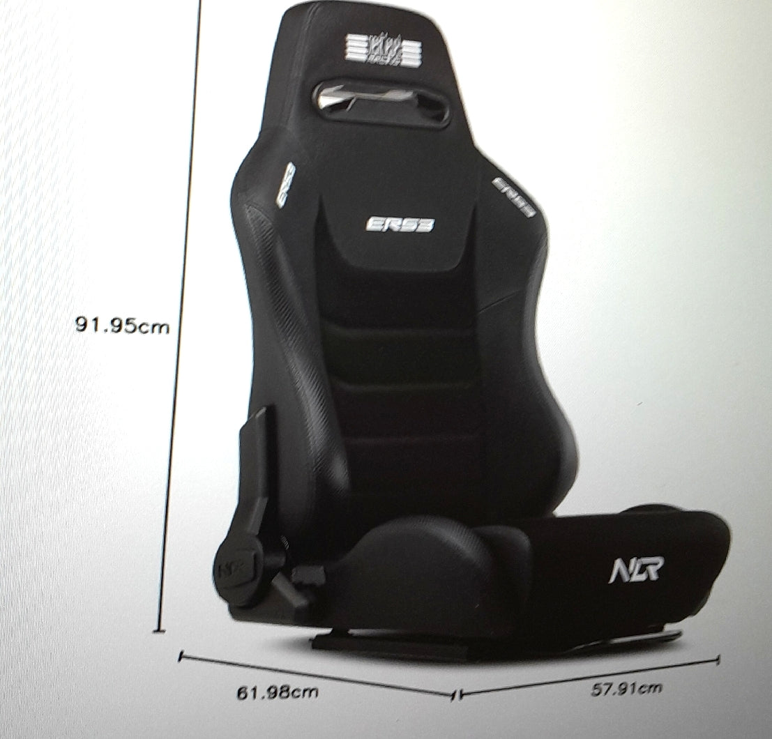 Next Level Racing ERS3 Elite Liegesitz PU Leder und Velours Edition Racing Sitz