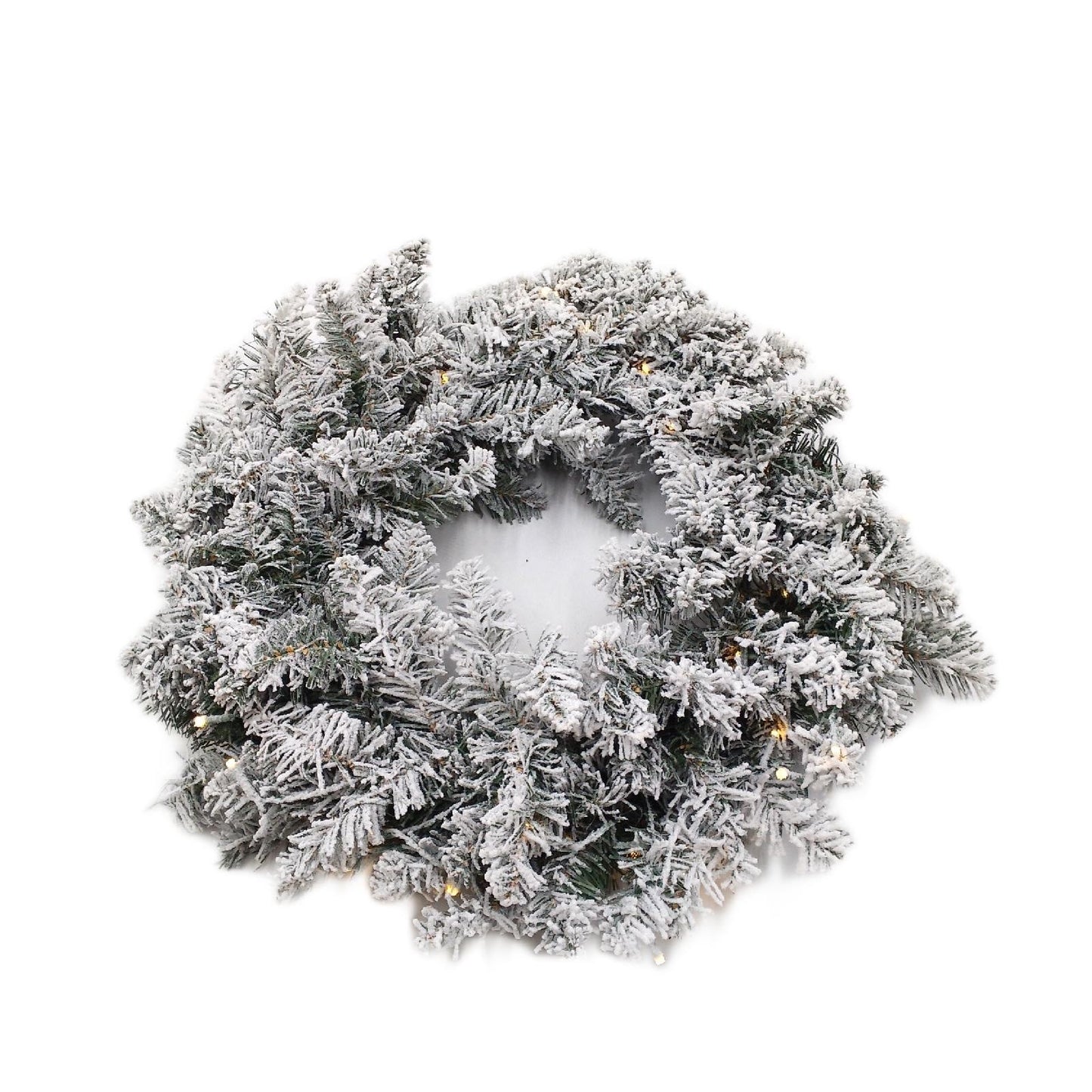 KOIUEYW Türkranz Weihnachtsdekoration Haustür 60cm LED Lichter Weihnachten Schnee