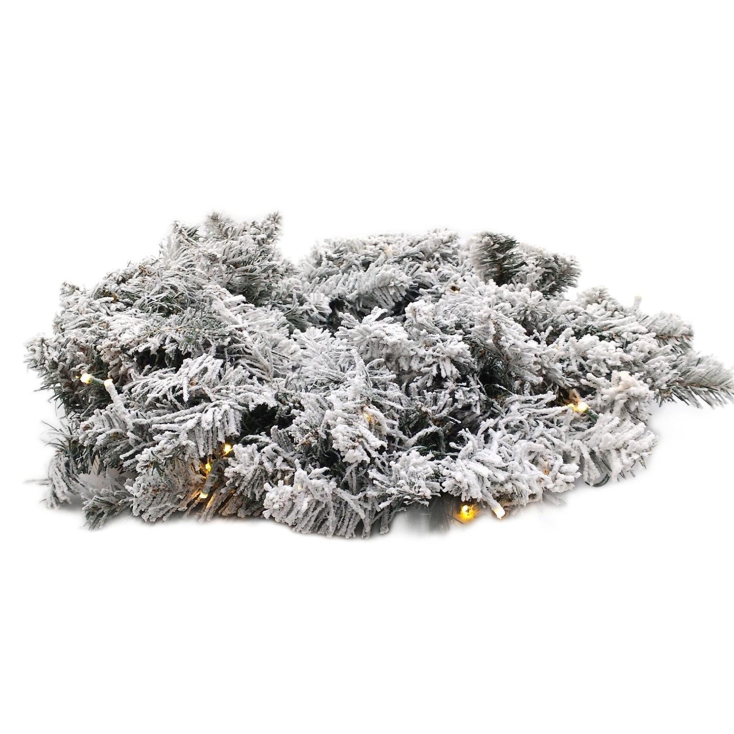KOIUEYW Türkranz Weihnachtsdekoration Haustür 60cm LED Lichter Weihnachten Schnee