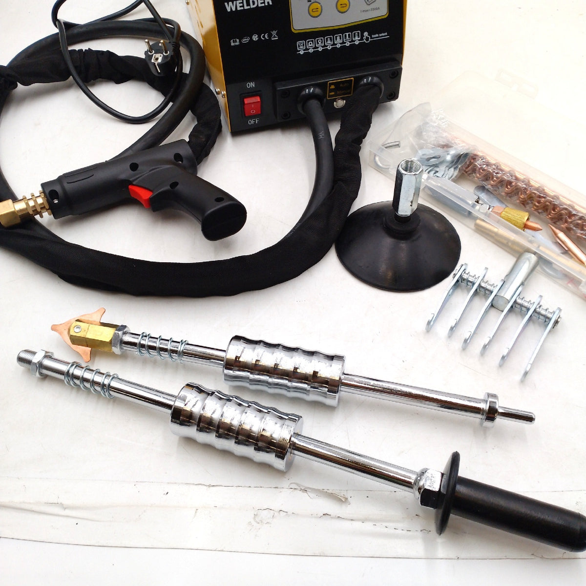 PLAYOCCAR 220V Karosserie Ausbeulspotter 3000W Spot Dent Puller Schweißer Reparatur Kit
