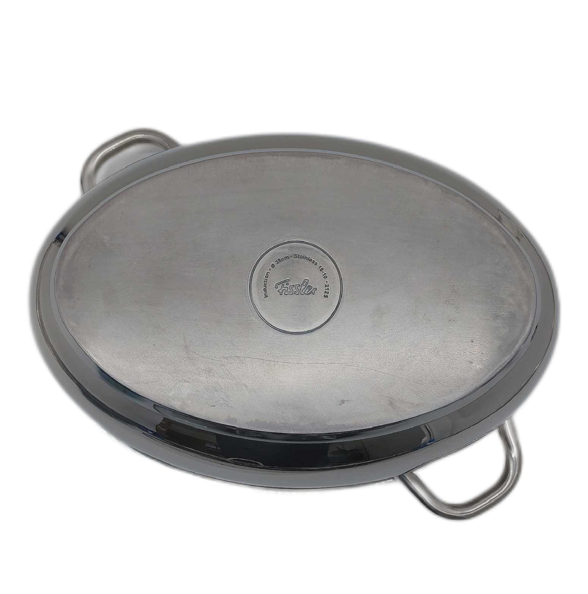 Fissler Edelstahl Auflaufform 88 l 38 cm gross Deckel gebraucht Gebrauchssp