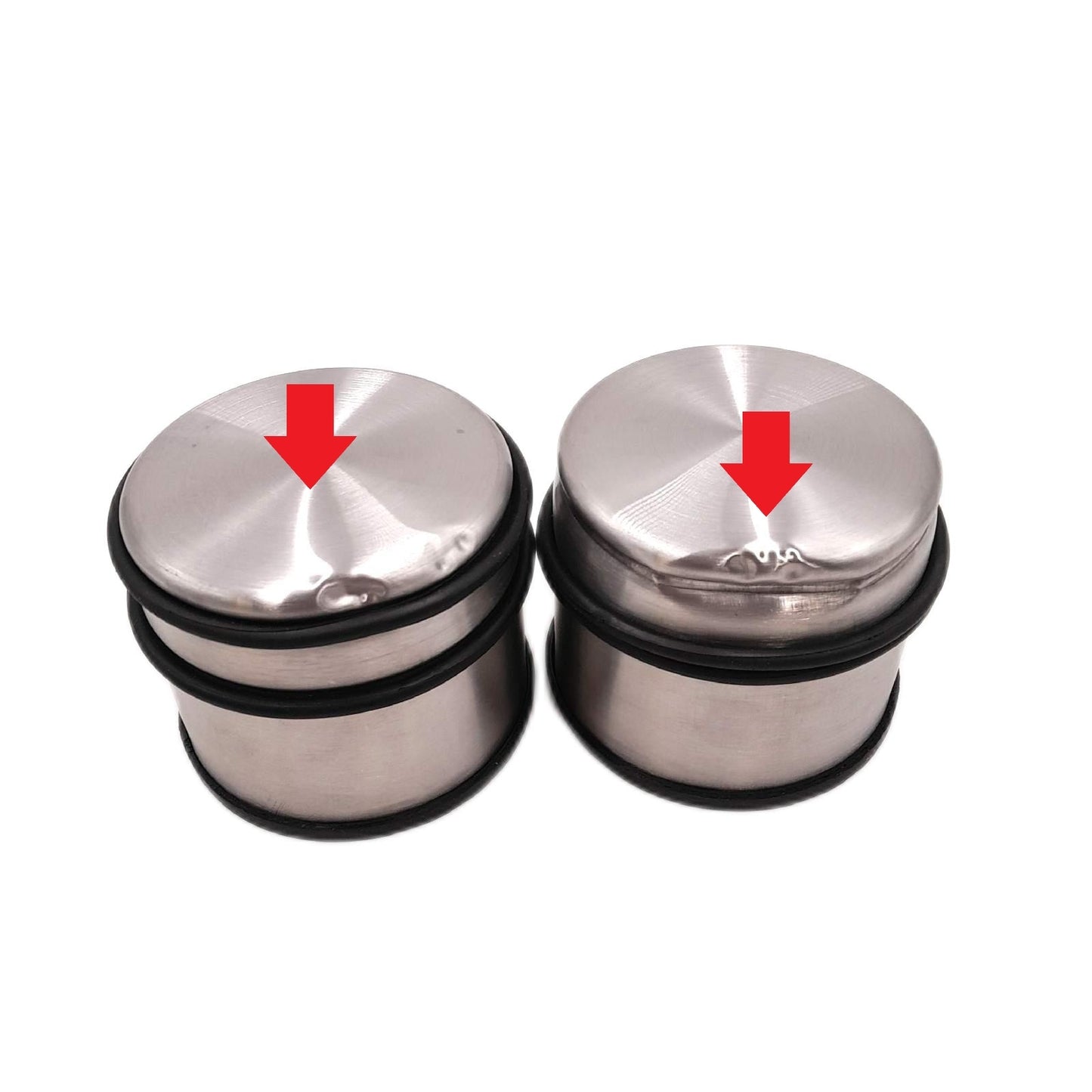Relaxdays Türstopper Edelstahl Set Türzubehör HxD 75 x 9 cm schwer