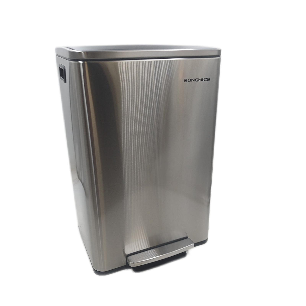 SONGMICS Mülleimer 50 L Edelstahl mit Softclose Deckel und 15 Müllsäcke herausnehmbar