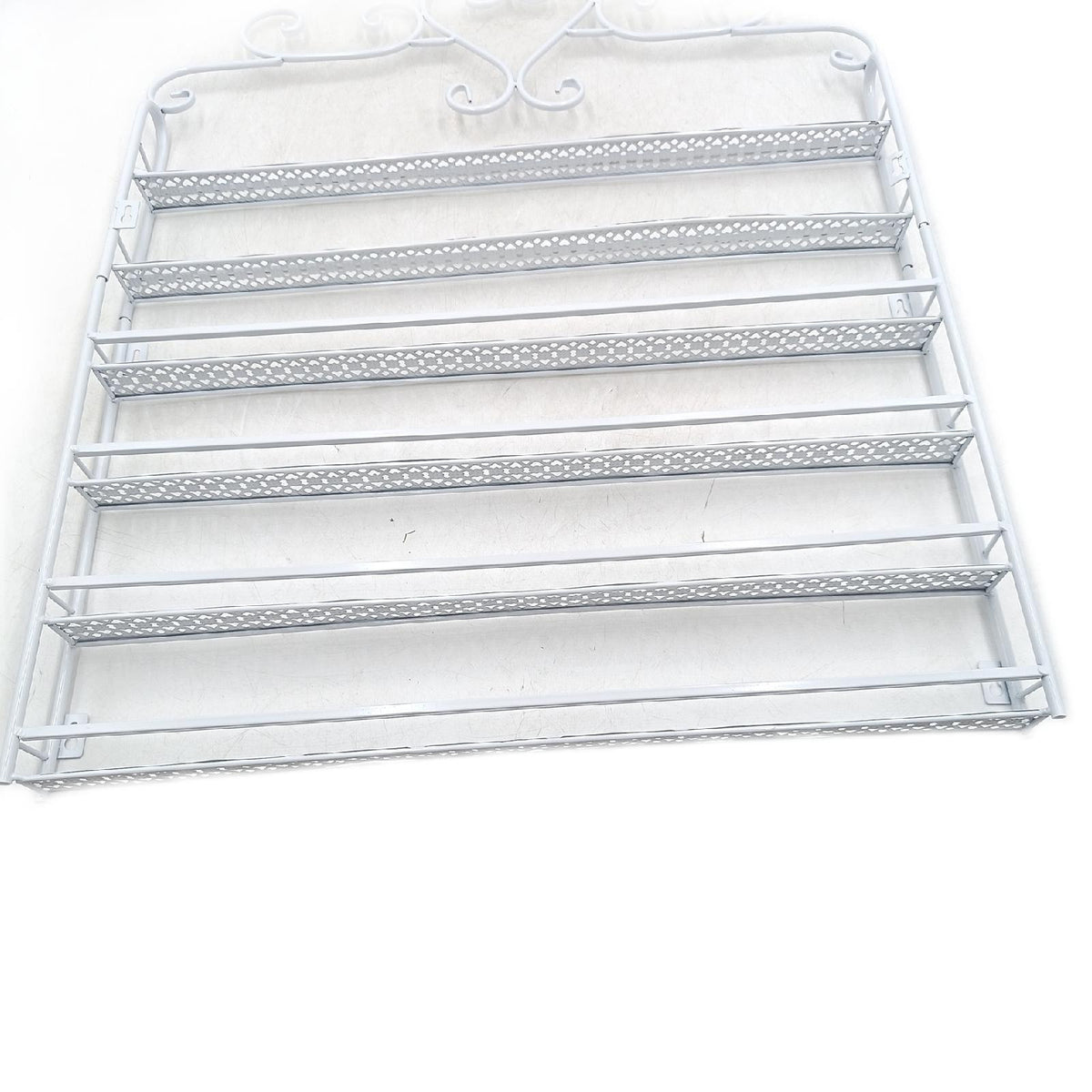 Funkeen 6stöckiges Nagellackregal aus Metall rund Wandregal Aufbewahrung Schminktisch Organizer Weiß