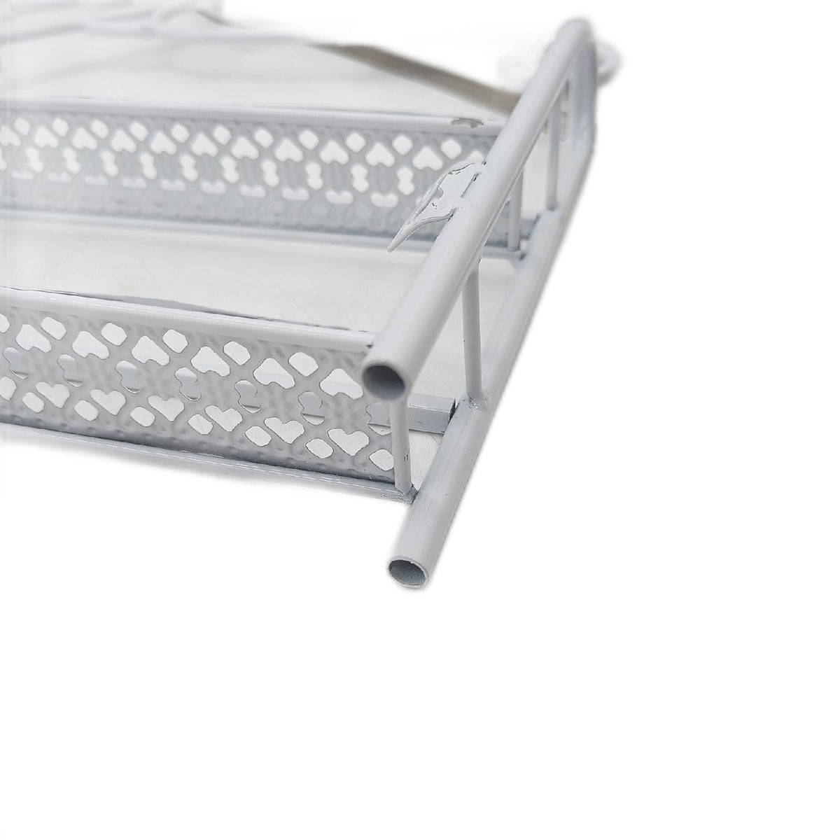 Funkeen 6stöckiges Nagellackregal aus Metall rund Wandregal Aufbewahrung Schminktisch Organizer Weiß