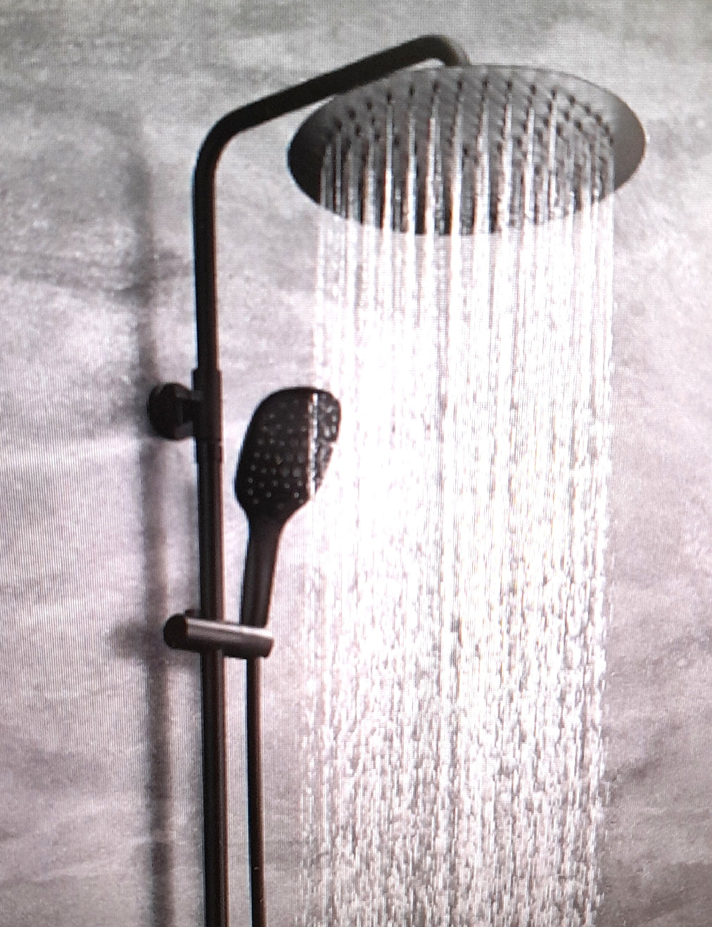 Görbach Duschsystem Badarmaturen Hochhäuser Duschset Modern Design Schwarz