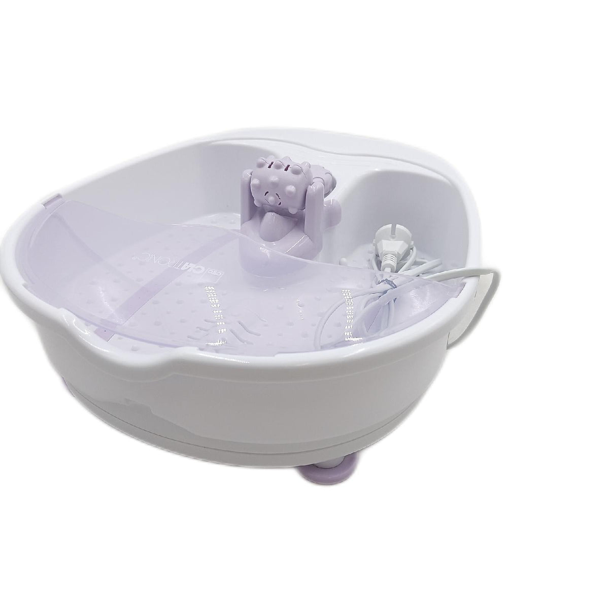Clatronic Fussbad mit intensivem Whirleffekt Massagefunktion Massagerolle 4 Stufen Schalter