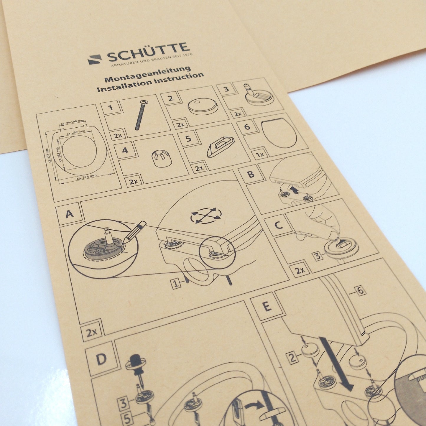 Schütte Toilettensitz Badaccessoires Soft Close Mechanismus Abnehmbarer Deckel Komfort