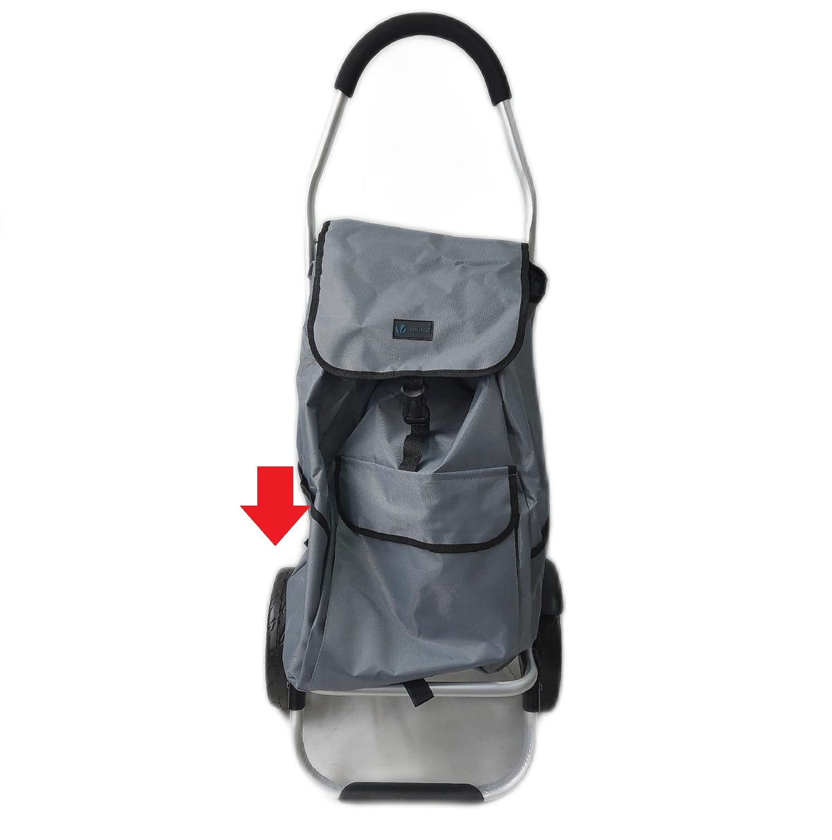 Einkaufstrolley Klappbar Aluminium 58L Wasserdicht Spritzschutz Rad fehlt