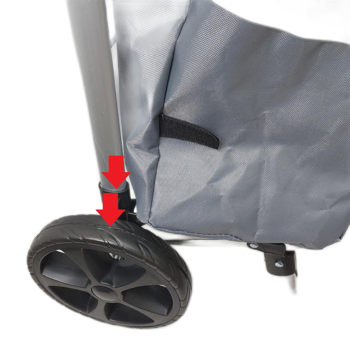 Einkaufstrolley Klappbar Aluminium 58L Wasserdicht Spritzschutz Rad fehlt