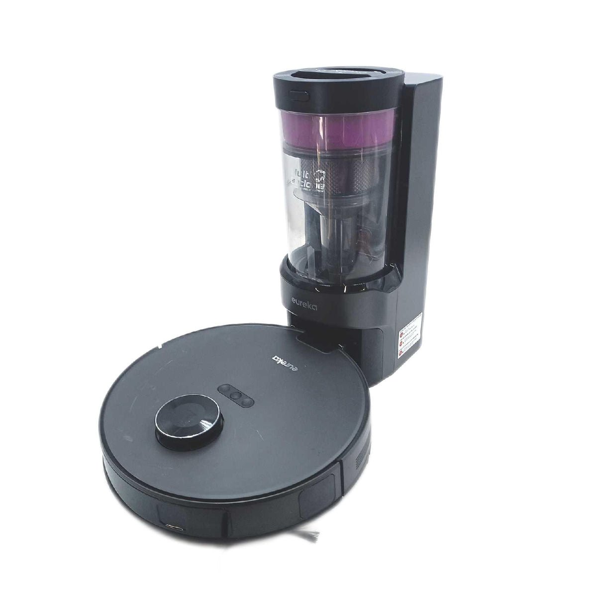 EUREKA E20 Evo Plus Saugroboter mit Wischfunktion Absaugstation beutelloser, Saugroboter 10000 Pa, Saug Wischroboter mit Selbstentleerung, Anti-Wickel für Tierhaare, Hartböden, Teppiche