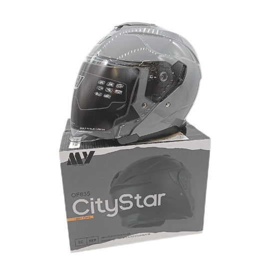Jethelm Rollerhelm Sonnenblende Modell 2206 mit Komfort Innenfutter passend für Rollerfahrer