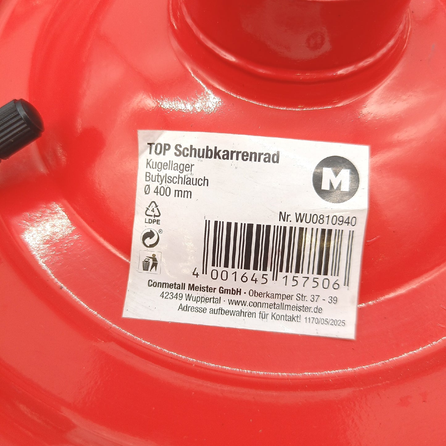 Metafranc Luftrad Ersatzrad Reifen 400 mm Butylschlauch Stahlfelge