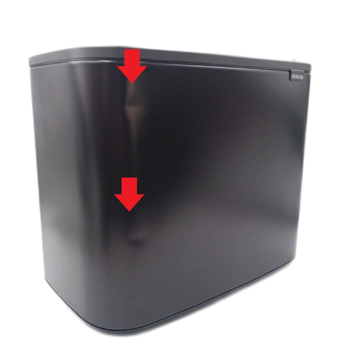 Brabantia Abfalleimer Haushaltswaren 36L Mattschwarz für Küche Ordnungssystem
