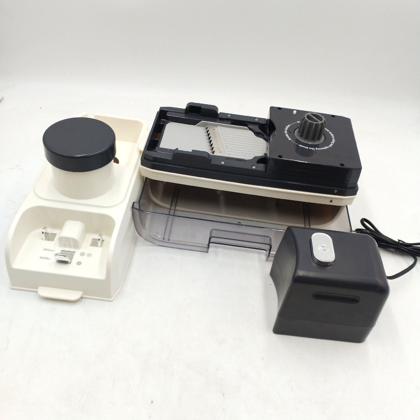 AMZCHEF Gemüseschneider Küchenmaschine 5 in 1 Waffeln Pommes