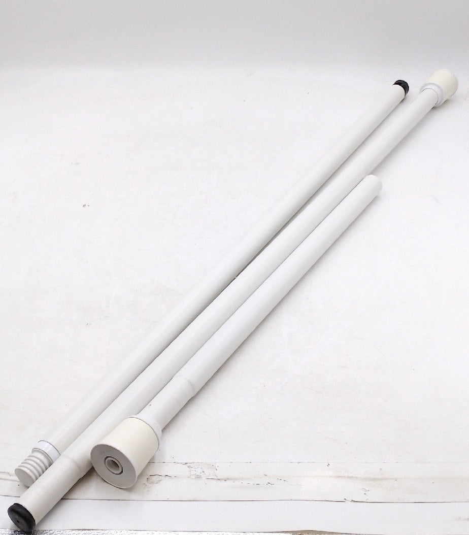 Lobux Gardinenstange ohne bohren weiß teleskopstange 260-350 cm vorhangstange 32 mm