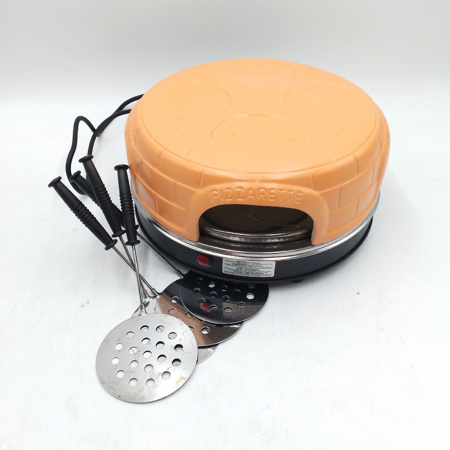 Emerio Pizzaofen Küchengerät Pizzarette Original Handgemacht Terracotta Tonhaube