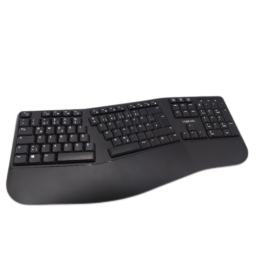 LogiLink Ergonomische Funk Tastatur geteilte Tastatur ohne Maus