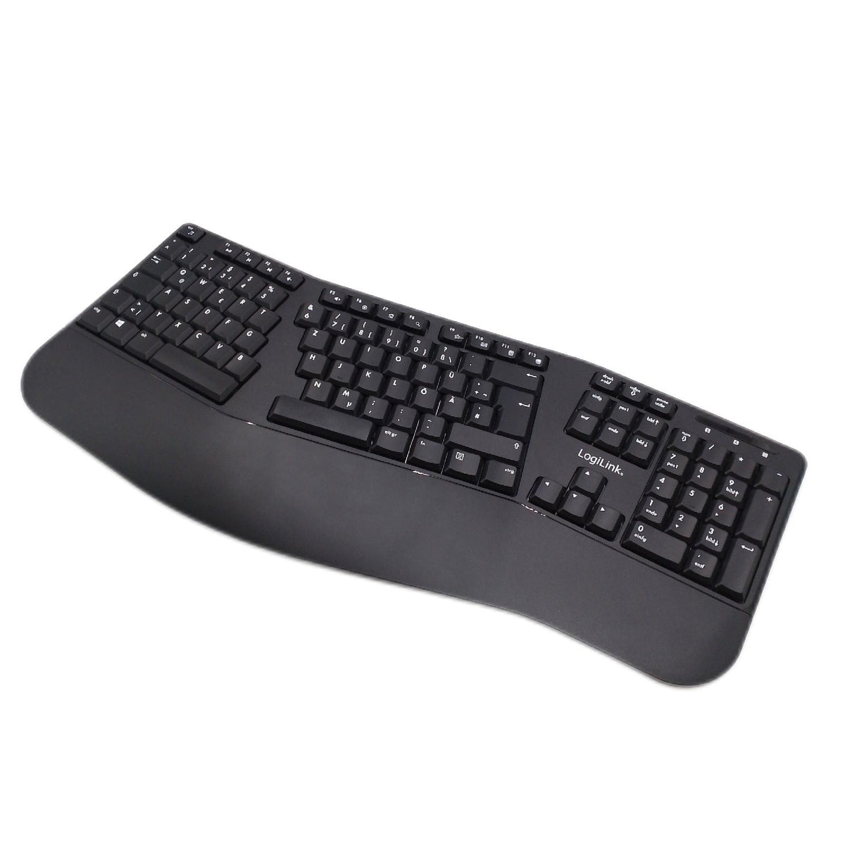 LogiLink Ergonomische Funk Tastatur geteilte Tastatur ohne Maus