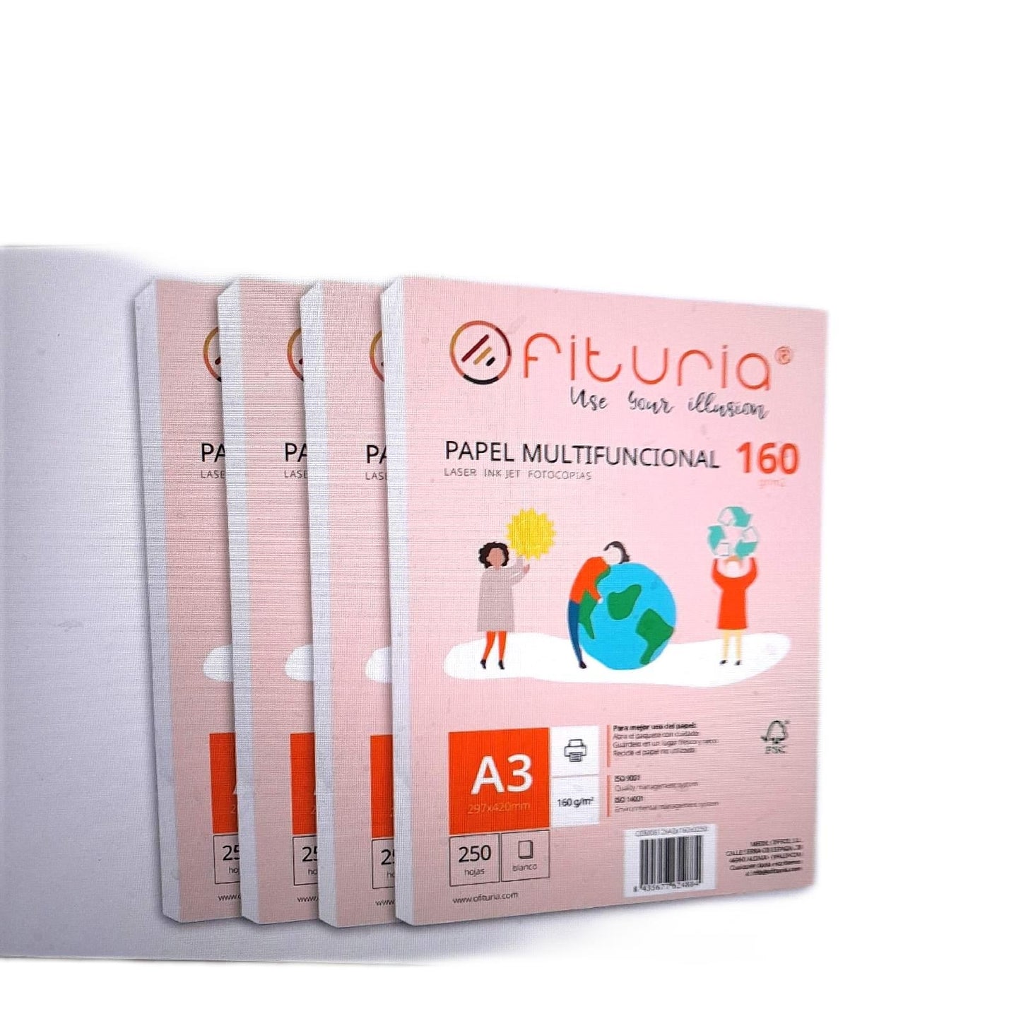 Multifunktionales Druckerpapier Papier A3 Packung 1000 weiße Blätter