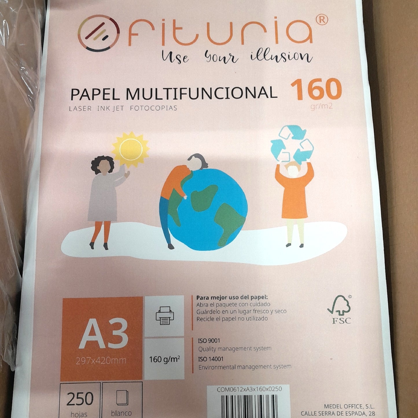 Multifunktionales Druckerpapier Papier A3 Packung 1000 weiße Blätter