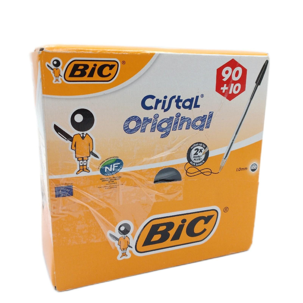 BIC Kugelschreiber Schreibwaren Cristal Original Schwarz Medium 100 Millimeter Bulk Vorteilspack
