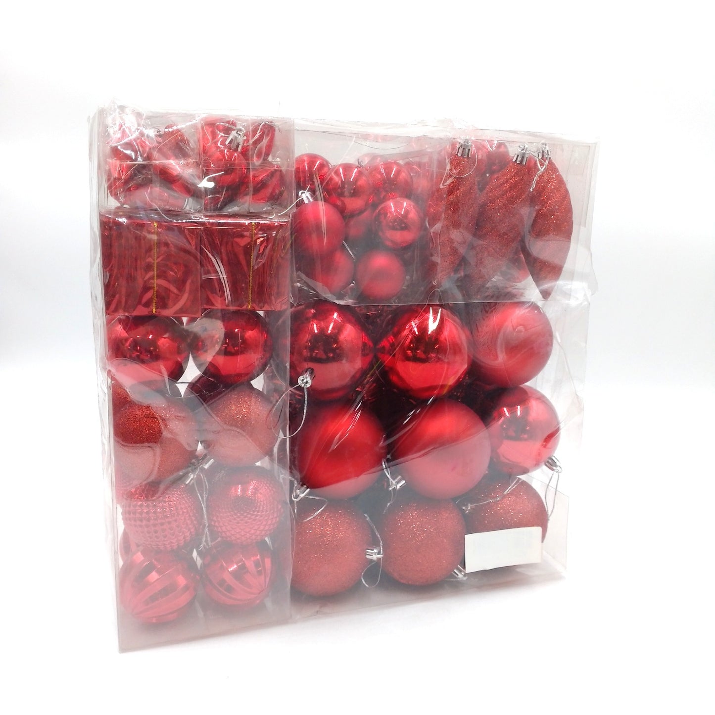 Relaxdays Weihnachtskugeln Weihnachtsbaumdekoration Kunststoff 110er Set Farbig Festlich Dek