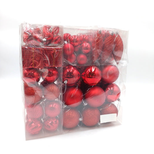 Relaxdays Weihnachtskugeln Weihnachtsbaumdekoration Kunststoff 110er Set Farbig Festlich Dek