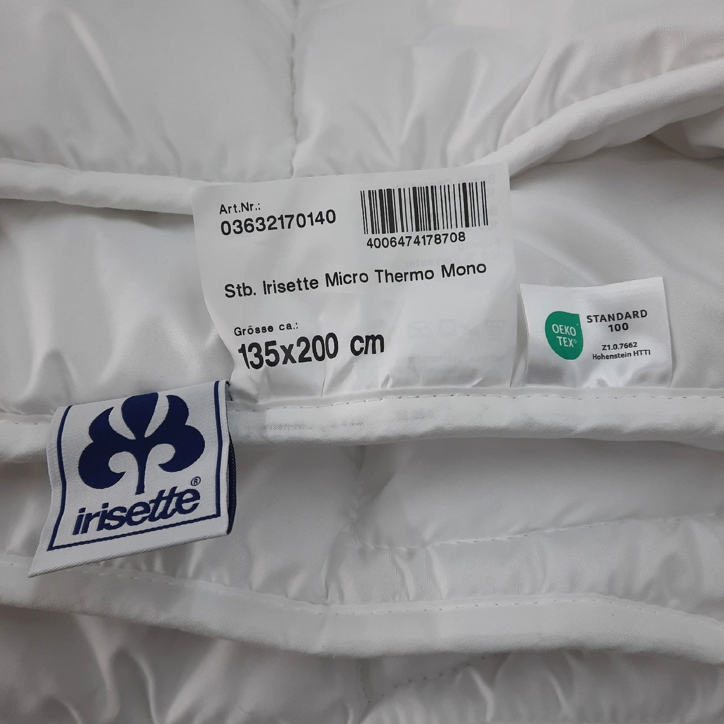 Irisette Ganzjahresdecke Bettdecke Micro Thermo Bezug für Übergang Komfort Klima