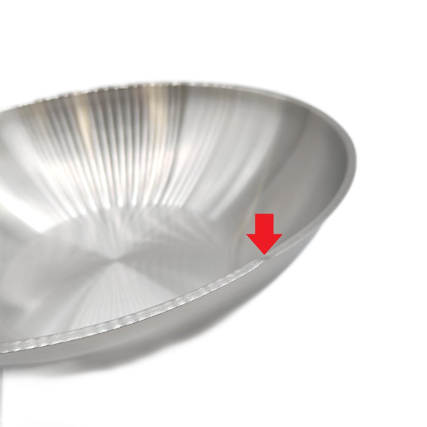 Sitram 717097 Wok Endurance 28cm Edelstahl Pfanne kleiner Mangel Rand