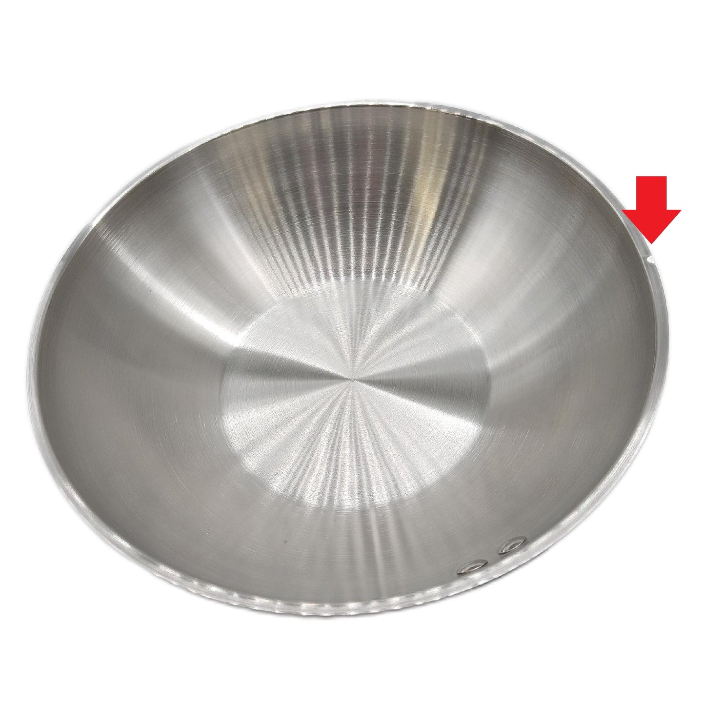 Sitram 717097 Wok Endurance 28cm Edelstahl Pfanne kleiner Mangel Rand