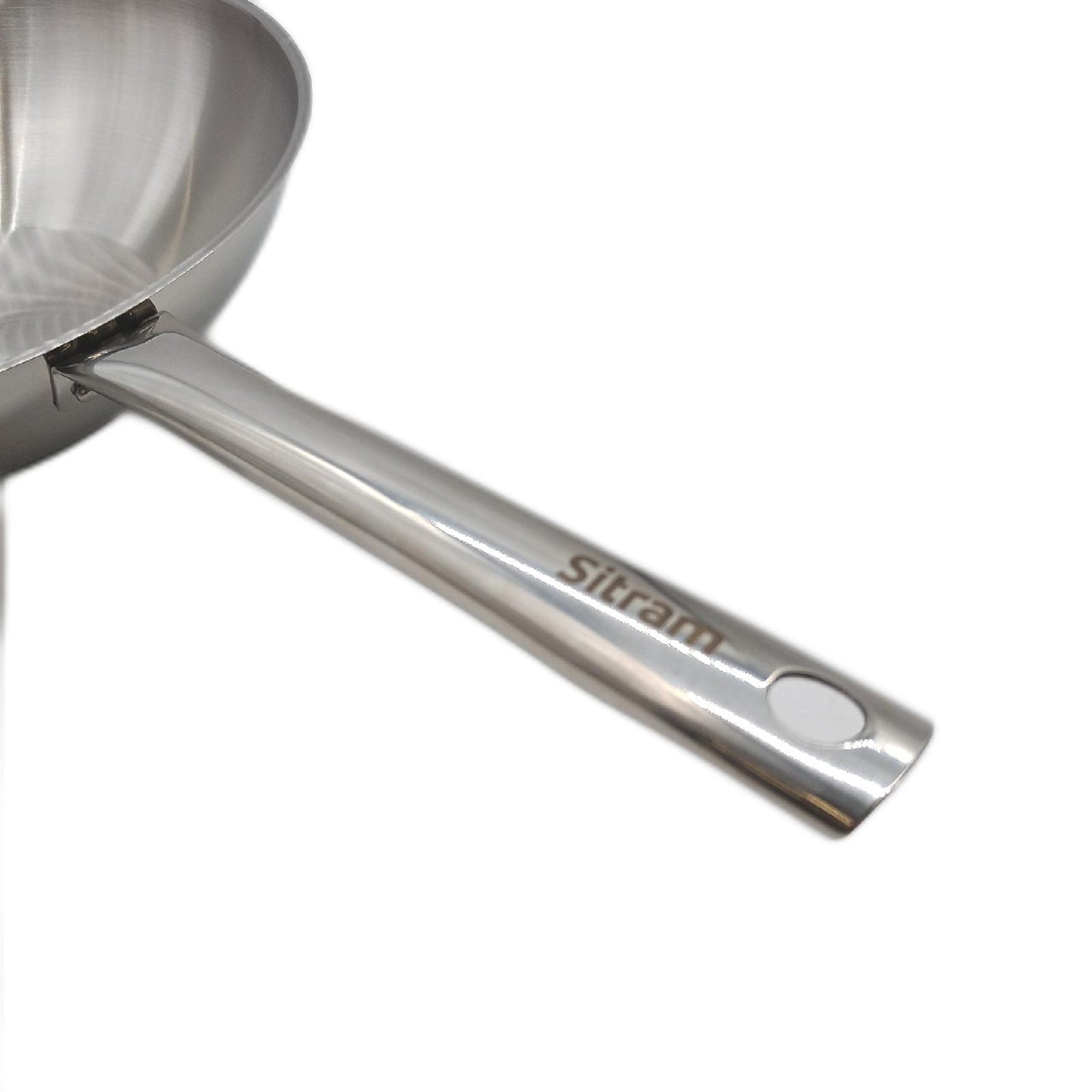 Sitram 717097 Wok Endurance 28cm Edelstahl Pfanne kleiner Mangel Rand
