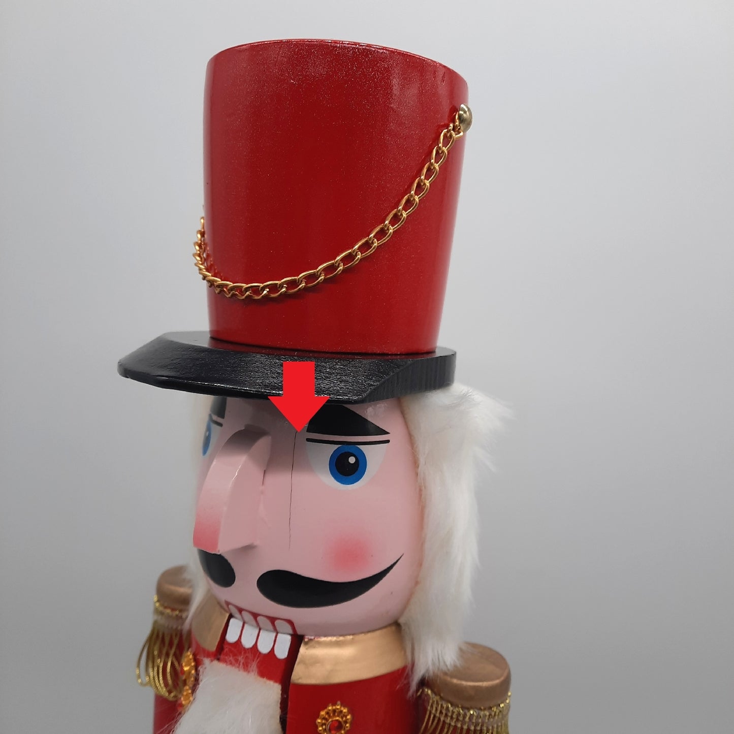 Dekoheld Nussknacker Figur Weihnachtsdekoration Soldat Rot Metallic Klassisch