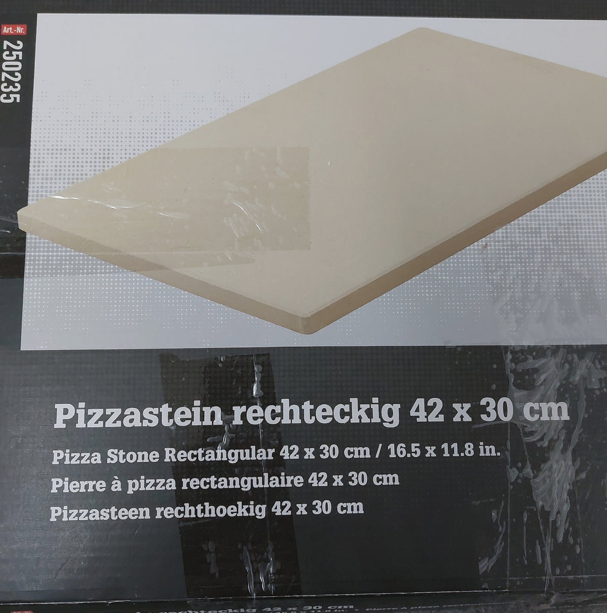 Pizzastein Roesle rechteckig Pizza Stein Stone Cordierit gebrochen