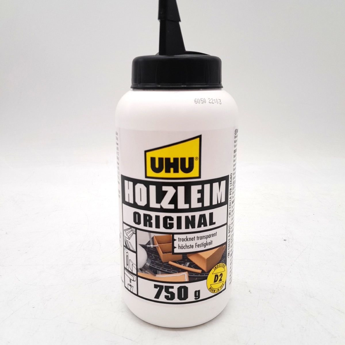 UHU Holzleim Klebstoff Original Flasche Universeller Weissleim geeignet für alle Holz