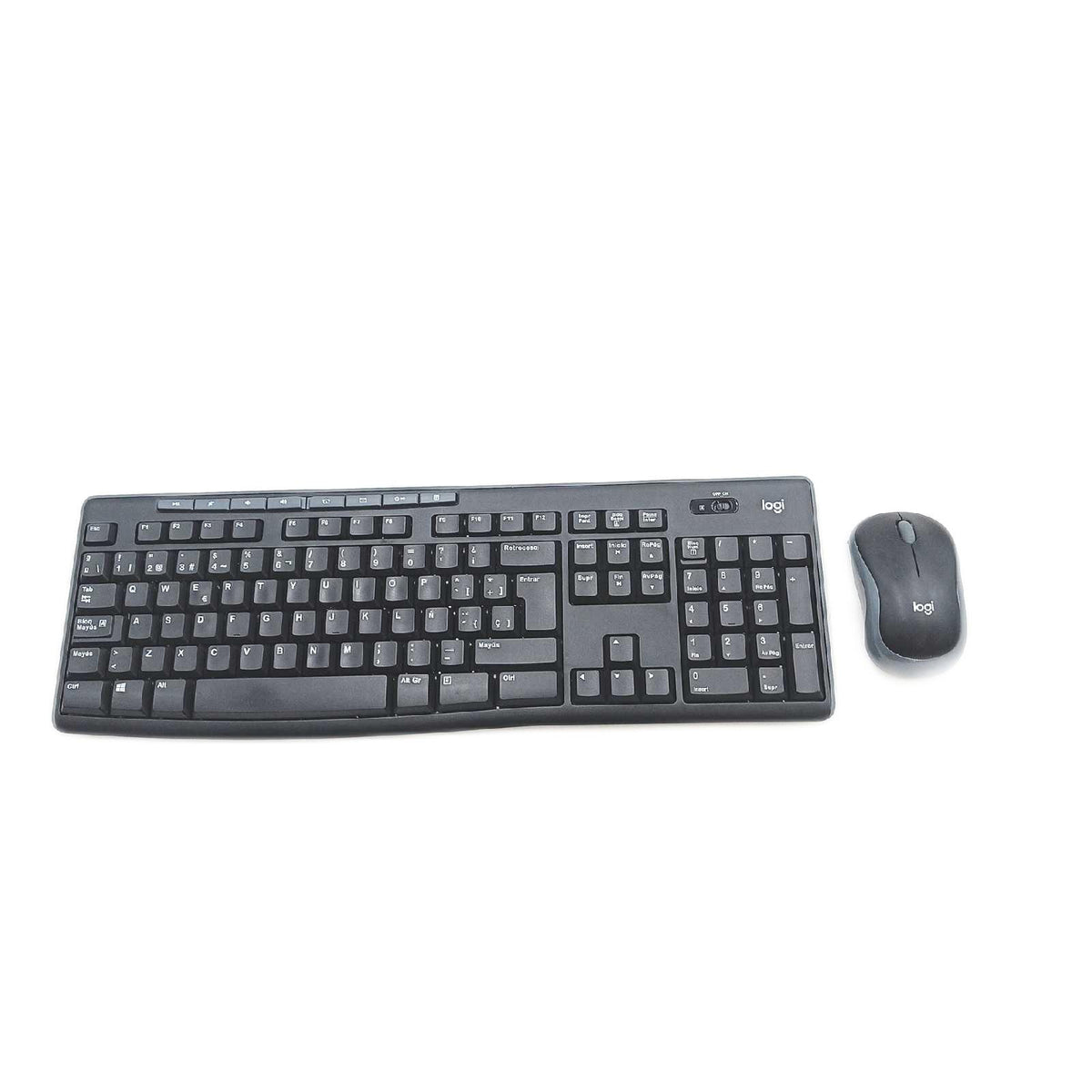 Logitech MK270 QWERTY Espana Combo Tastatur und drahtlose Maus für Windows, 2,4 GHz-Anschluss