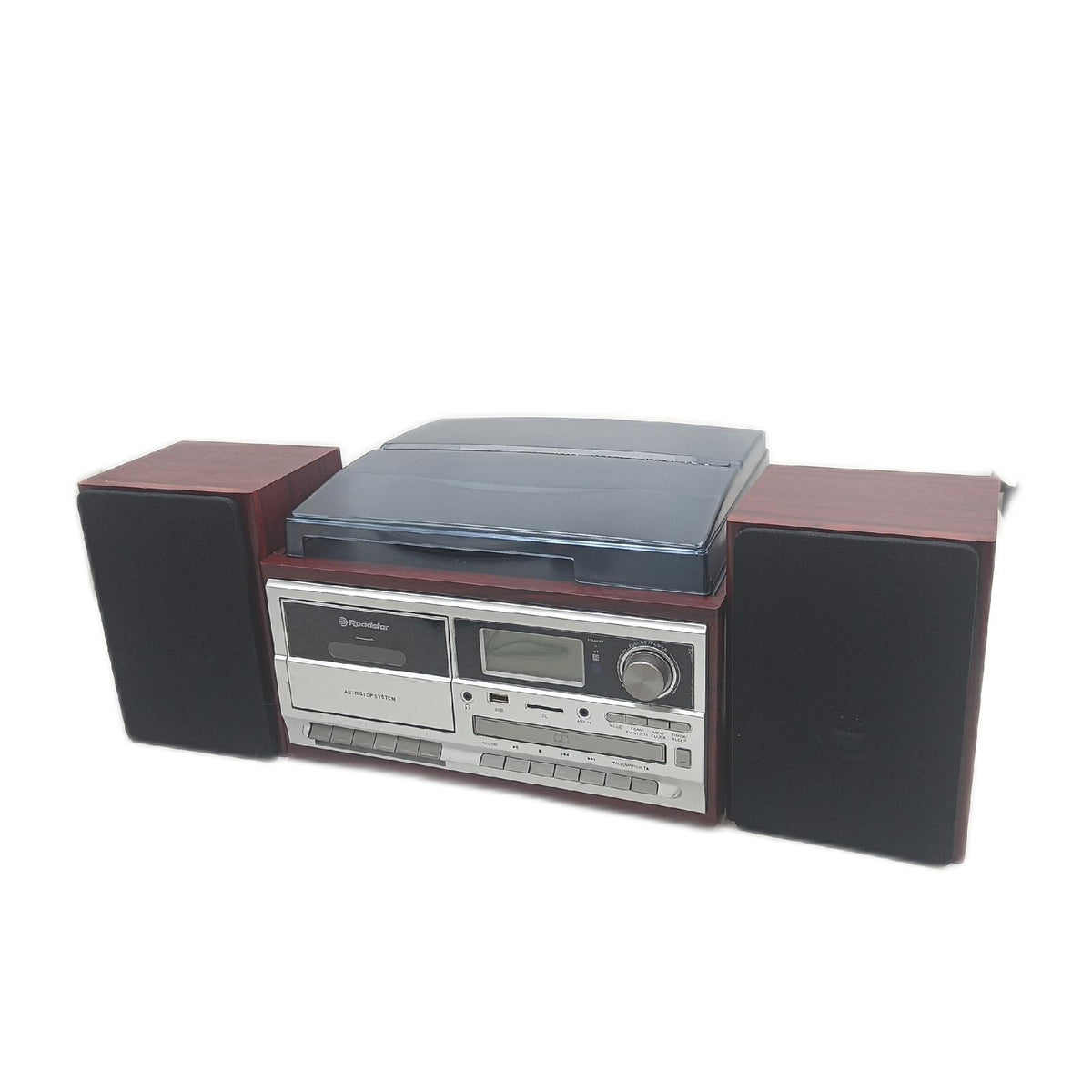 Roadstar HIF 8892EBT Mini HiFi Musikanlage Plattenspieler FM Digitalradio CD MP3 Bluetooth USB Holz