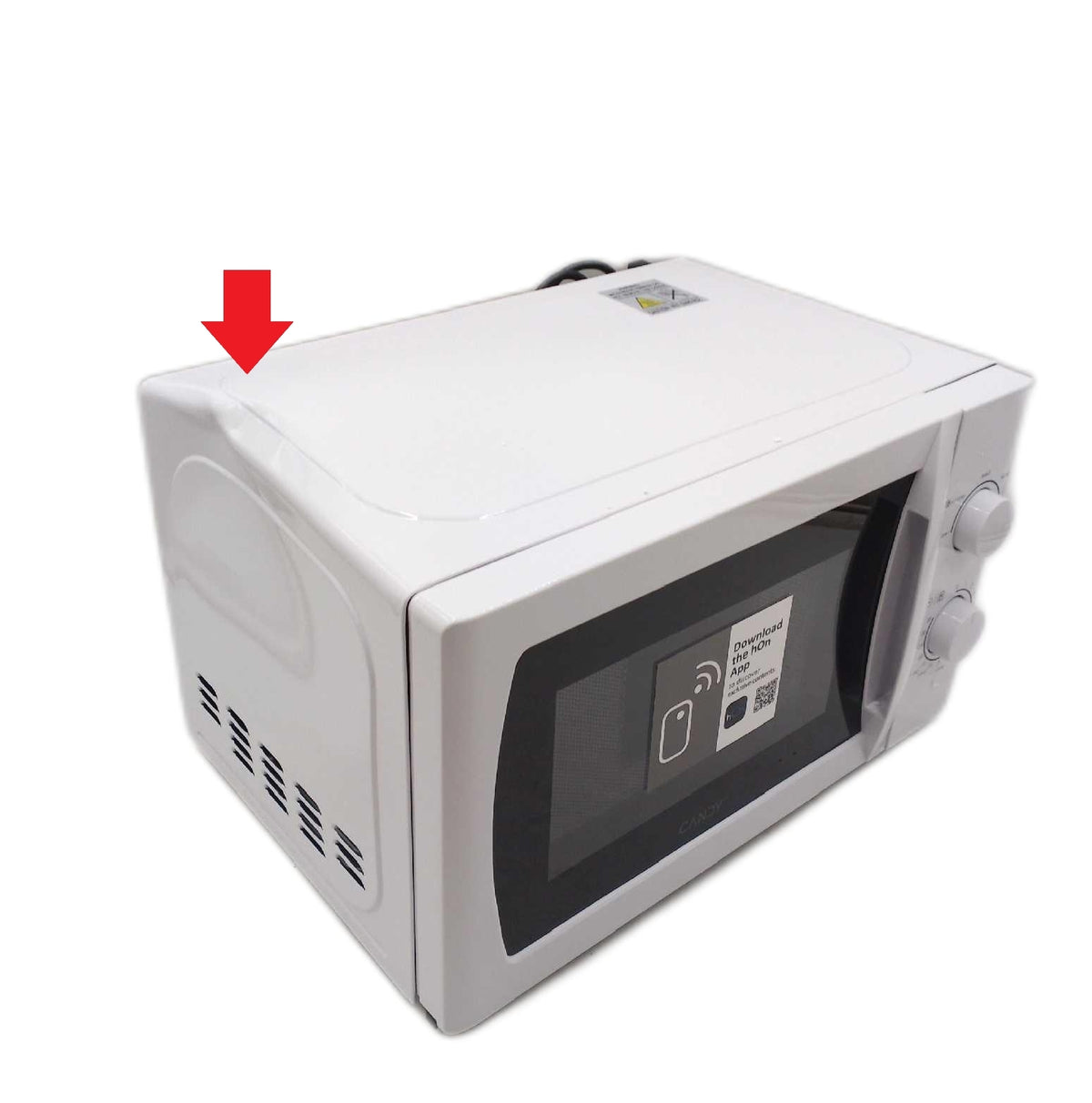 Candy Mikrowelle Haushalt CMW20SMW 700 Watt 20 Liter Auftaufunktion Plateau