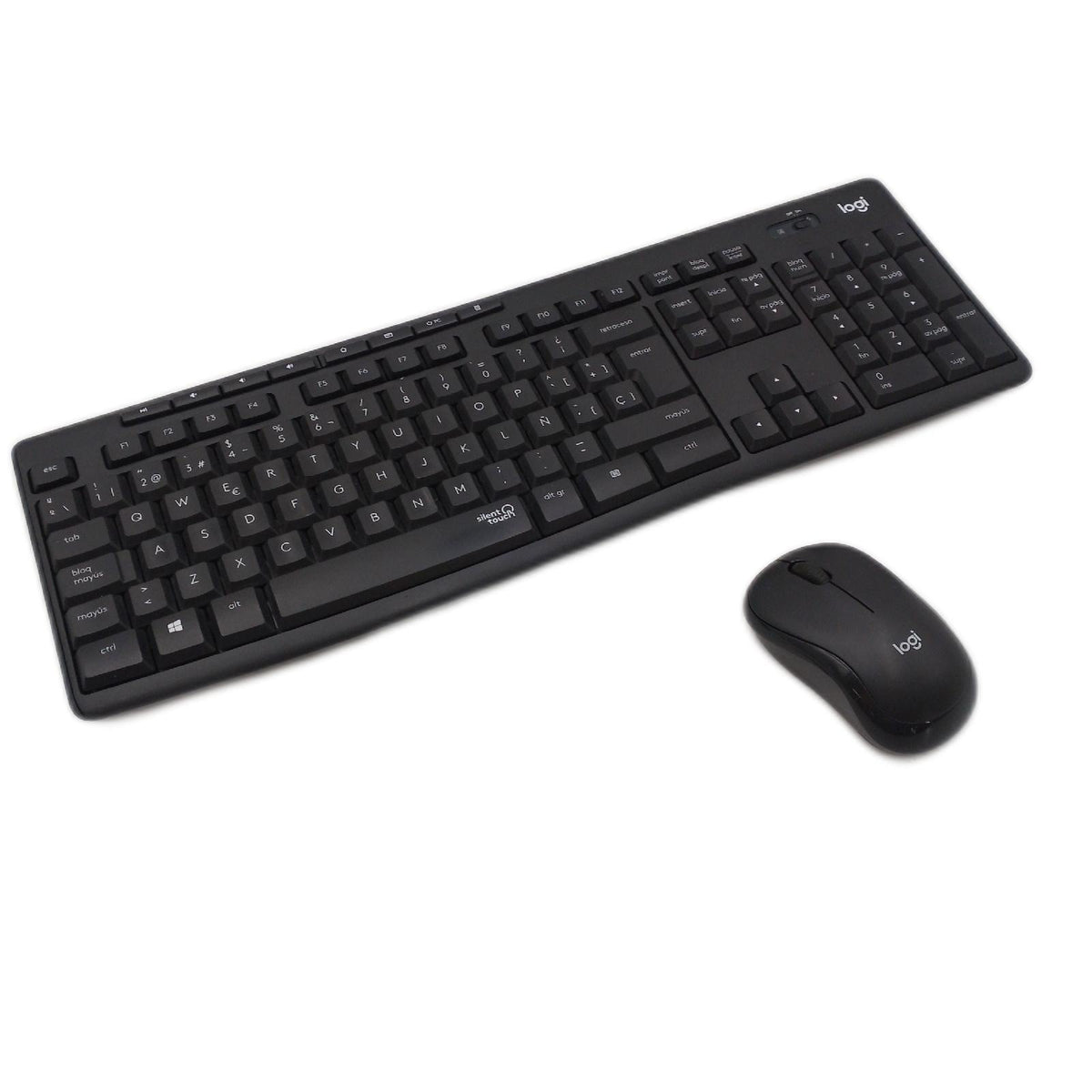 Logitech MK295 Combo Maus und Wireless Keyboard: SilentTouch-Technologie, volle numerische Tastatur, Tastenkombinationen, USB-Nano-Empfänger, 90% weniger Lärm, QWERTY-Layout Englisch - Schwarz(27,99€)
