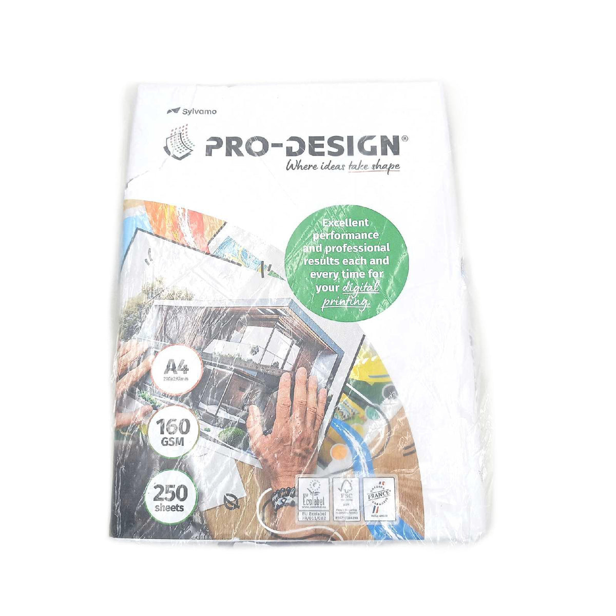 PRO DESIGN ESIGN Farblaserpapier A4 160 g m² 250 Blatt FSC Weiß hoher Weißgrad