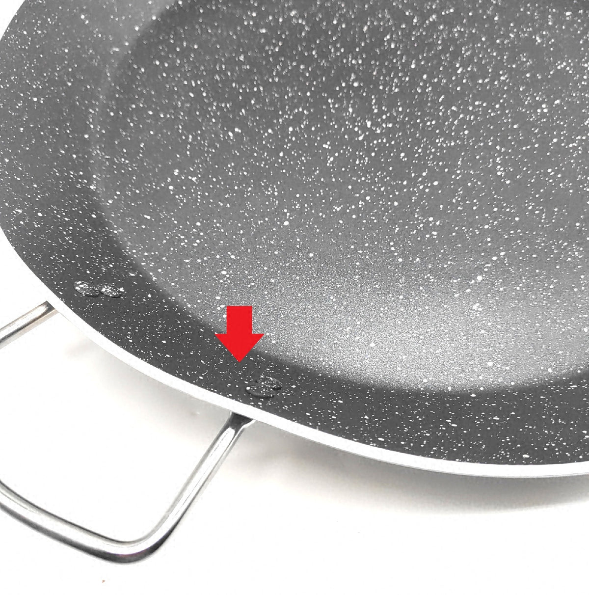 Wecook Paellapfanne für Induktion 46 cm 12 Portionen Granit leicht verbogen Transportschaden