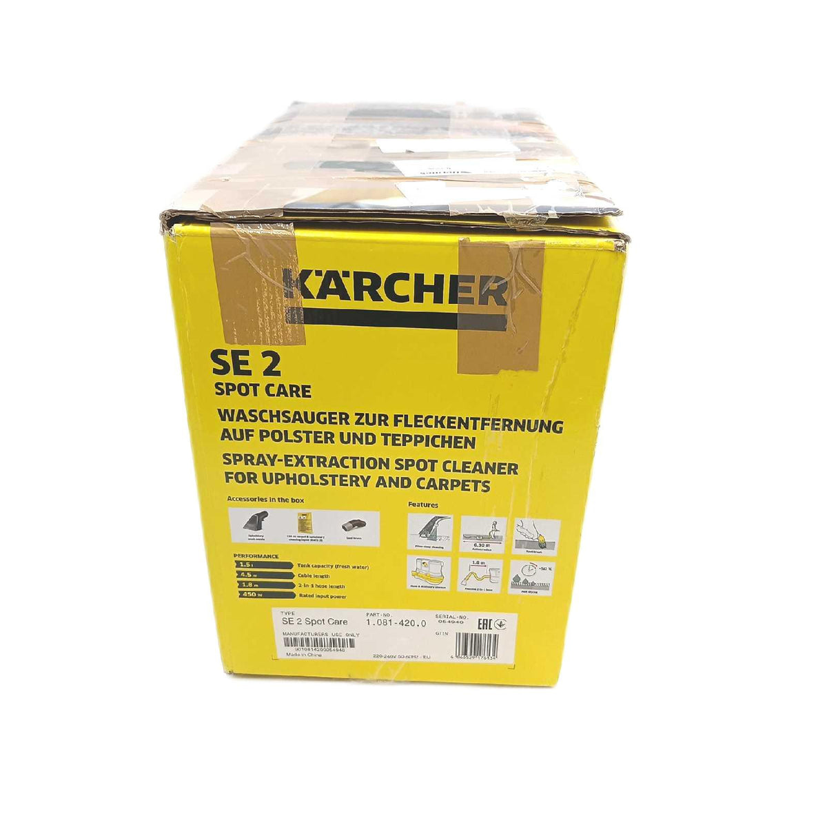 KÃ¤rcher Waschsauger SE 2 Spot Care Aufnahmeleistung: 450 W Frischwassertank: