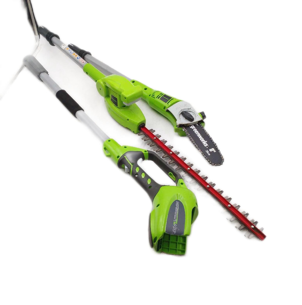 Greenworks Akku Heckenschere Hochentaster G40PSHK2 Gartenpflege Zwein in Eins