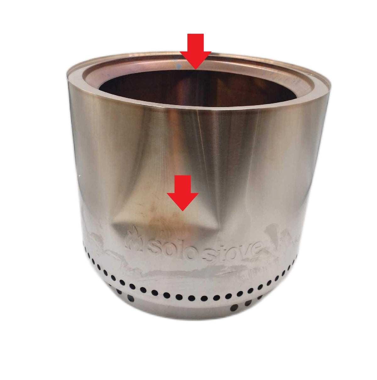 Solo Stove Feuerschale Bonfire Edelstahl rau innen verschmutzt Delle