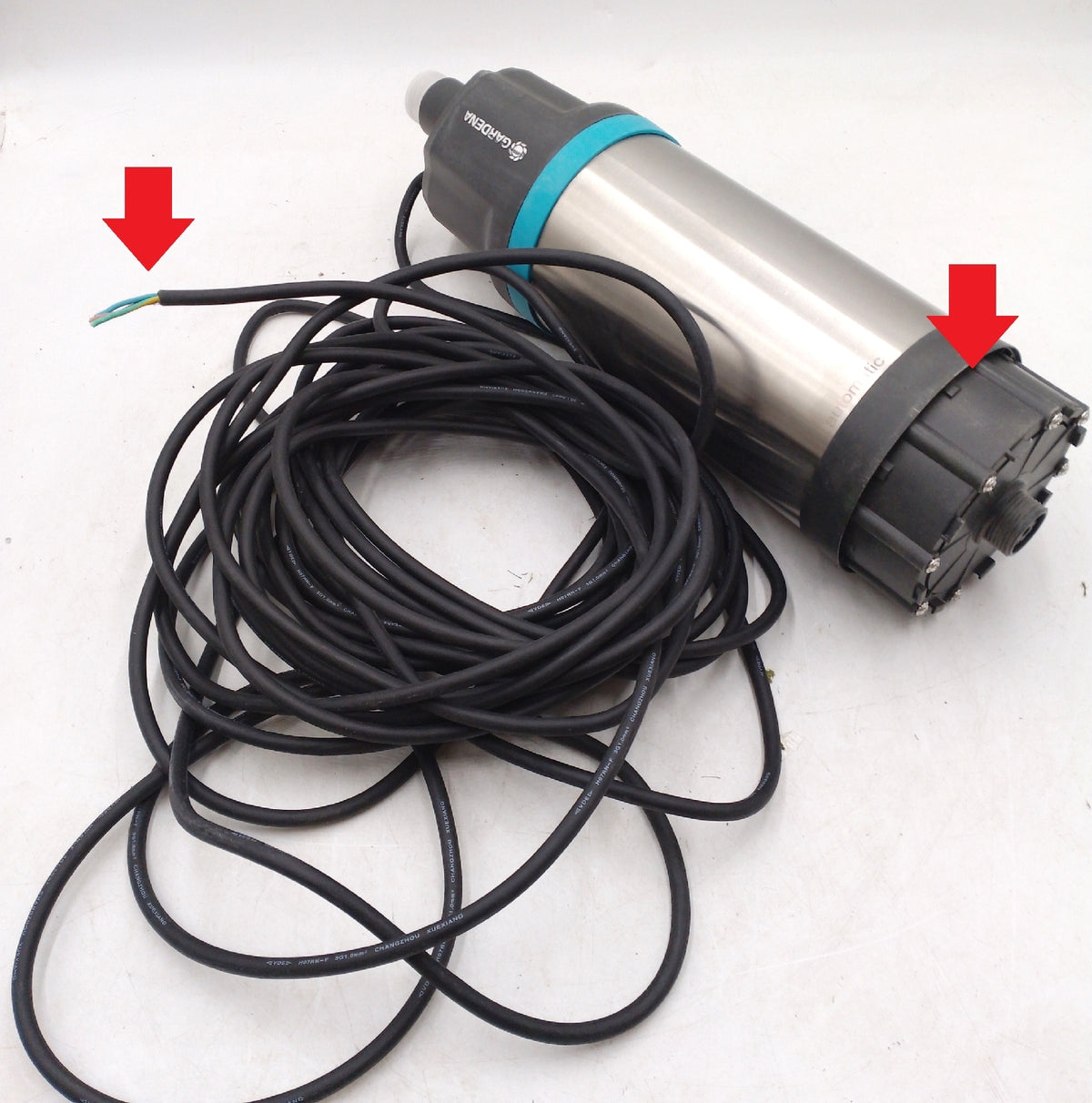 Gardena Tauchdruckpumpe 61005 inox automatic Defekt Stecker abgeschnitten Gebrauchssp