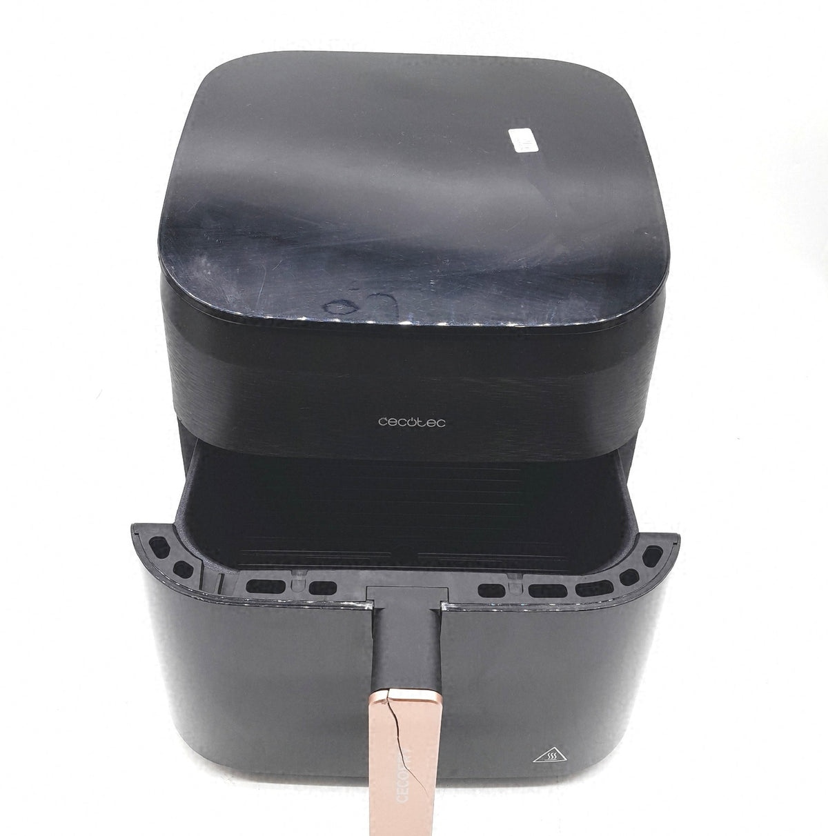 Cecotec Heissluftfritteuse Cecofry und Grill Smokin 8500 Plus 2200 W stark verschmutzt Griff defekt
