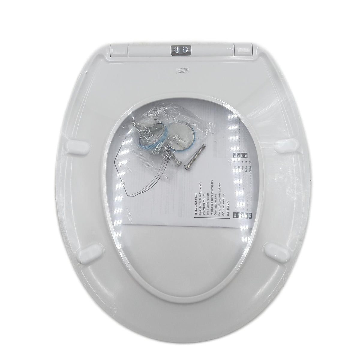 Amazon Basics Toilettensitz O Form Soft Close Schnellverschluss Antistatisch Weiss